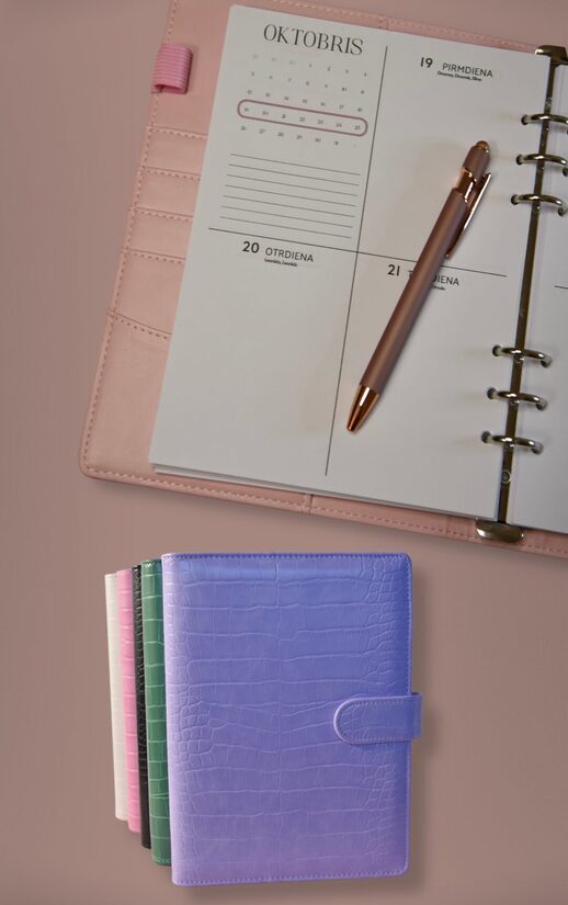 2026. gada plānotājs, mākslīgās krokodilādas vākos - minimalistisks